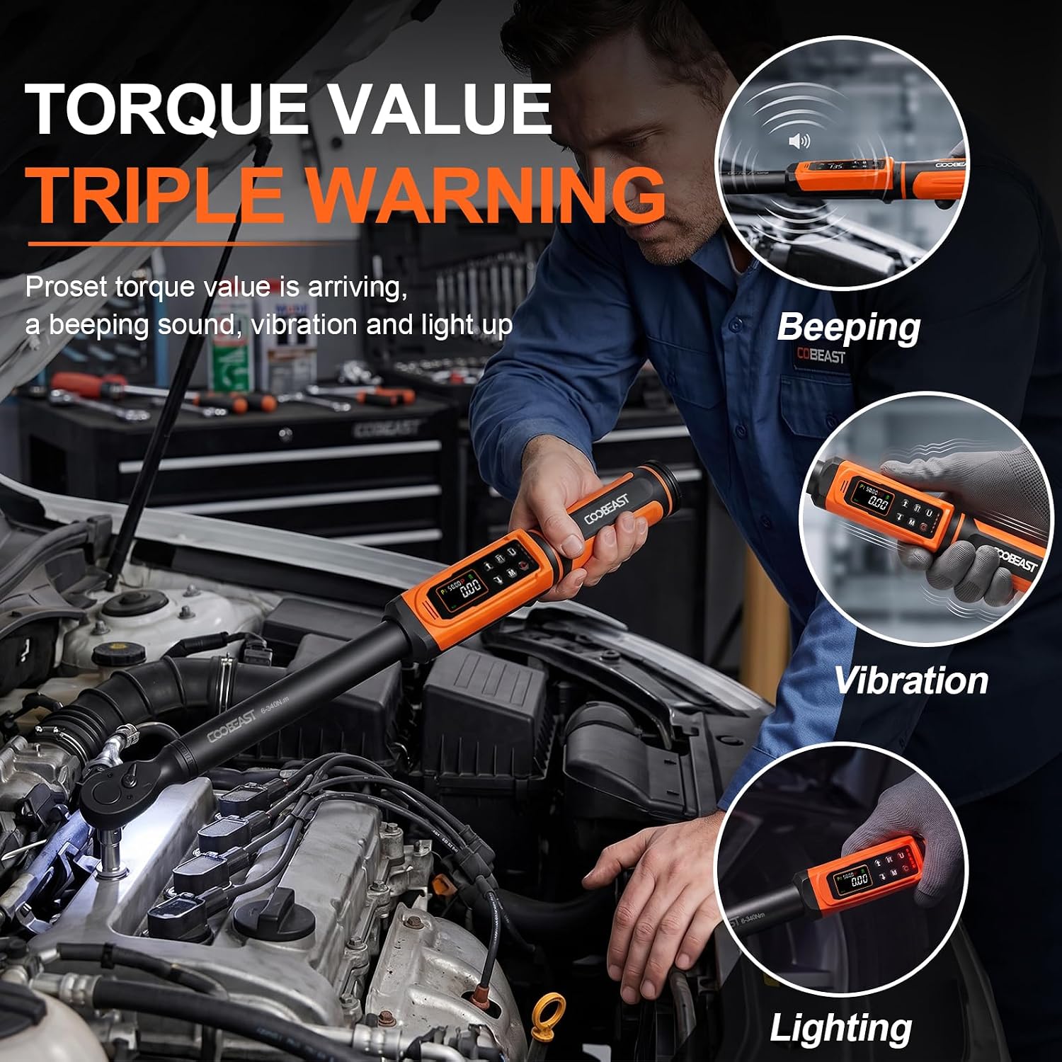 Coobeast Digital Torque Wrench 1/2" Drive