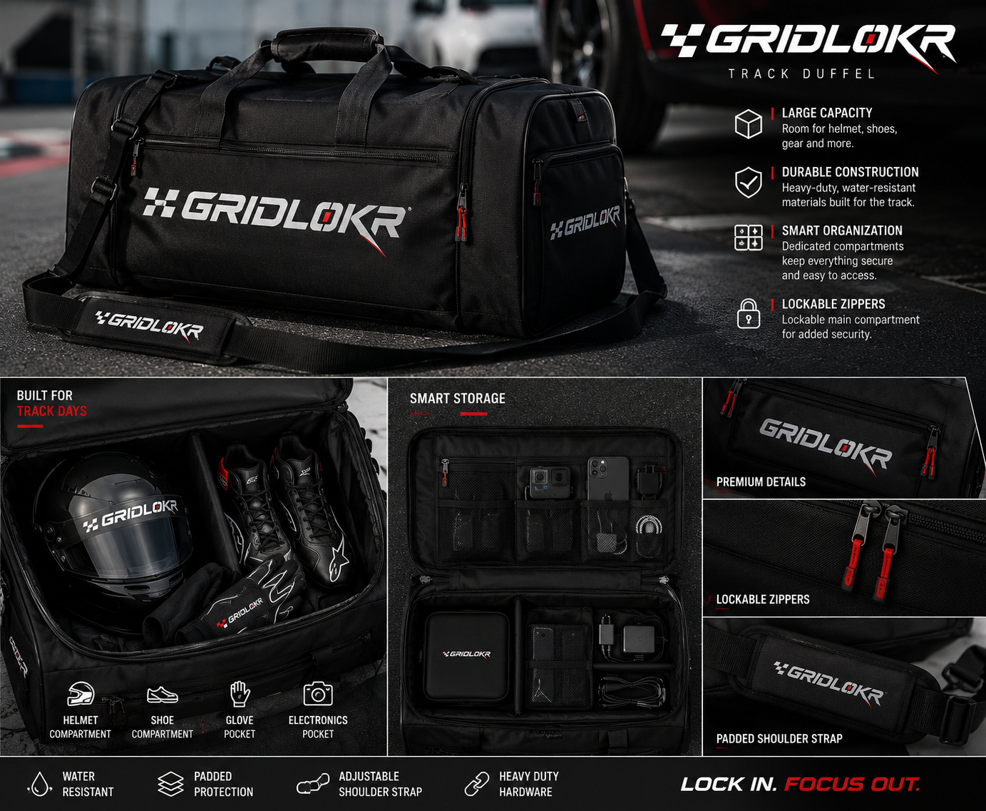 Gridlokr Track Duffel Bag