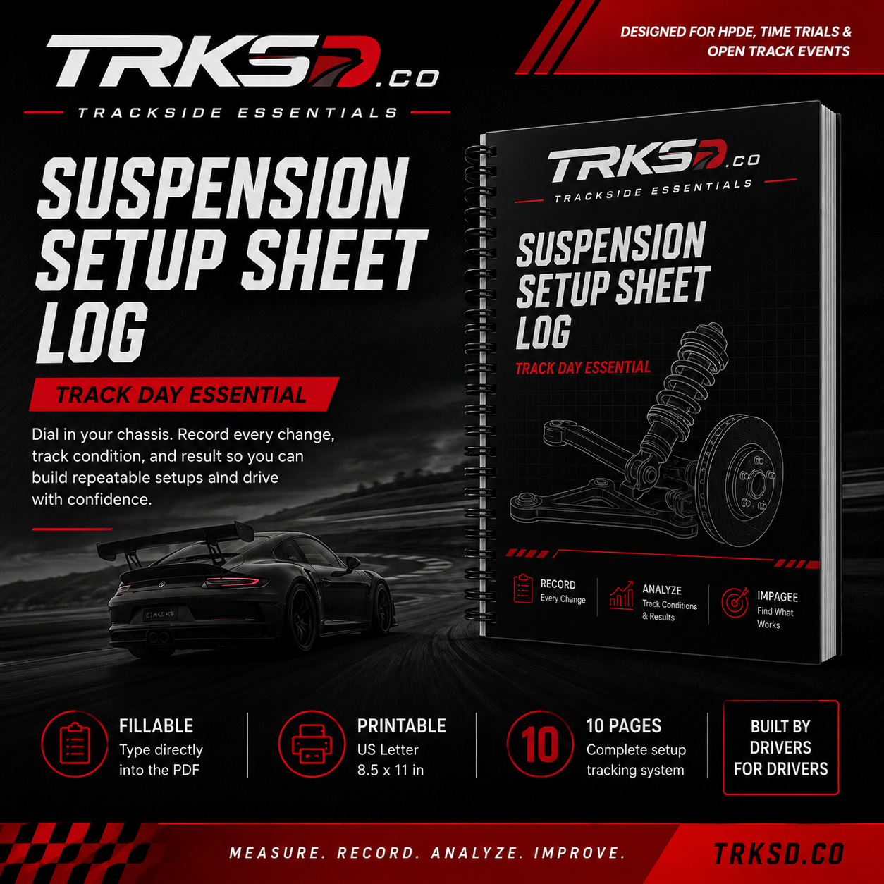 TRKSD Suspension Set Up Sheets Pro