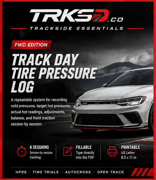 TRKSD FWD Tire Pressure Log Pro