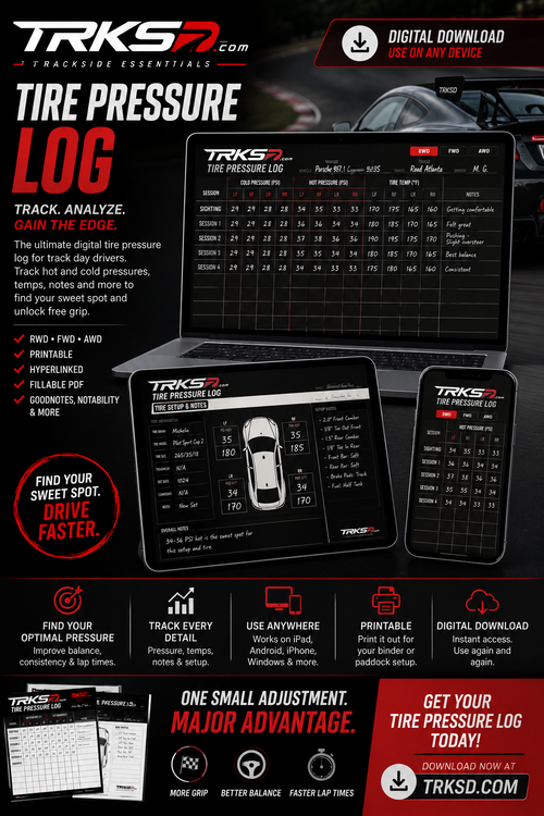 TRKSD RWD Tire Pressure Log Pro